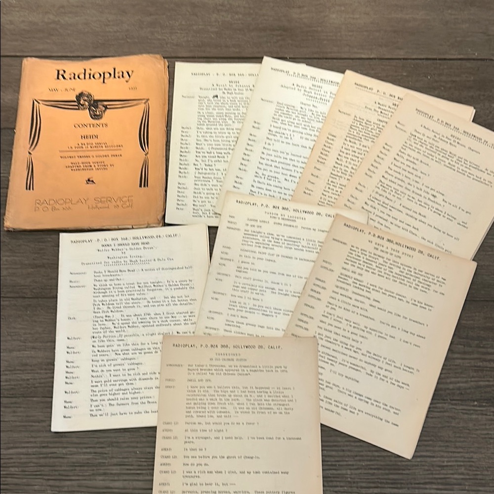 Vintage Radioplay Script Collection 1950’s original collectible rare VGC